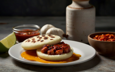 PAISA AREPAS WITH HOGAO AND WHITE CHEESE