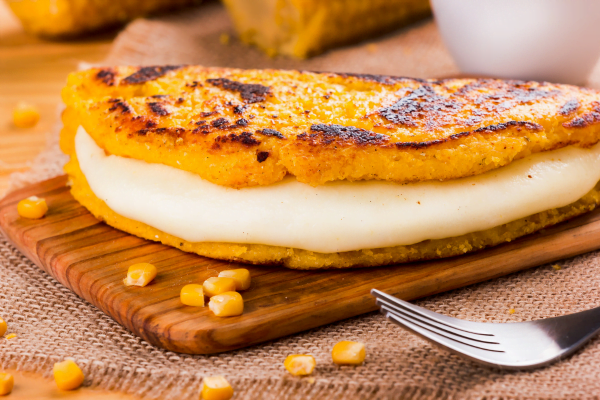 CACHAPAS WITH QUESO DE MANO PAISA Cachapas with queso de mano