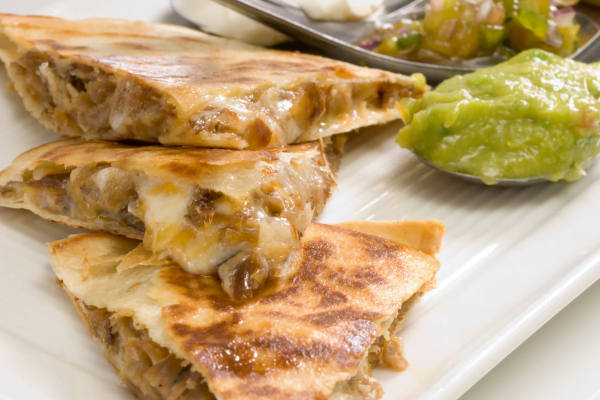 Mushroom and cheese quesadillas