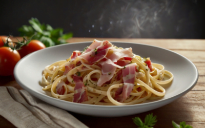 PASTA WITH HAM AND WHITE CHEESE