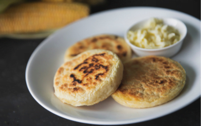 SWEET AREPITAS WITH GRATED LLANERO CHEESE